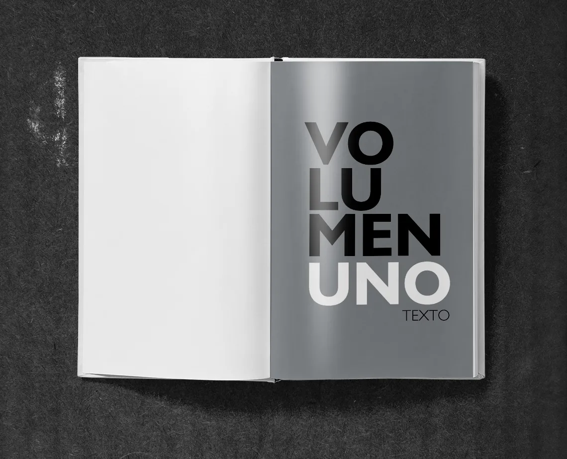 Half-title of volume one, reading VOLUMEN UNO and TEXTO
